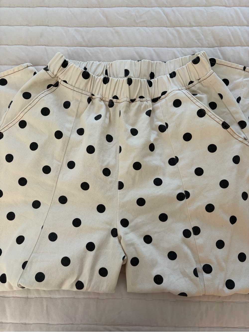 Polka Dot Denim Jeans - Picture 4 of 7